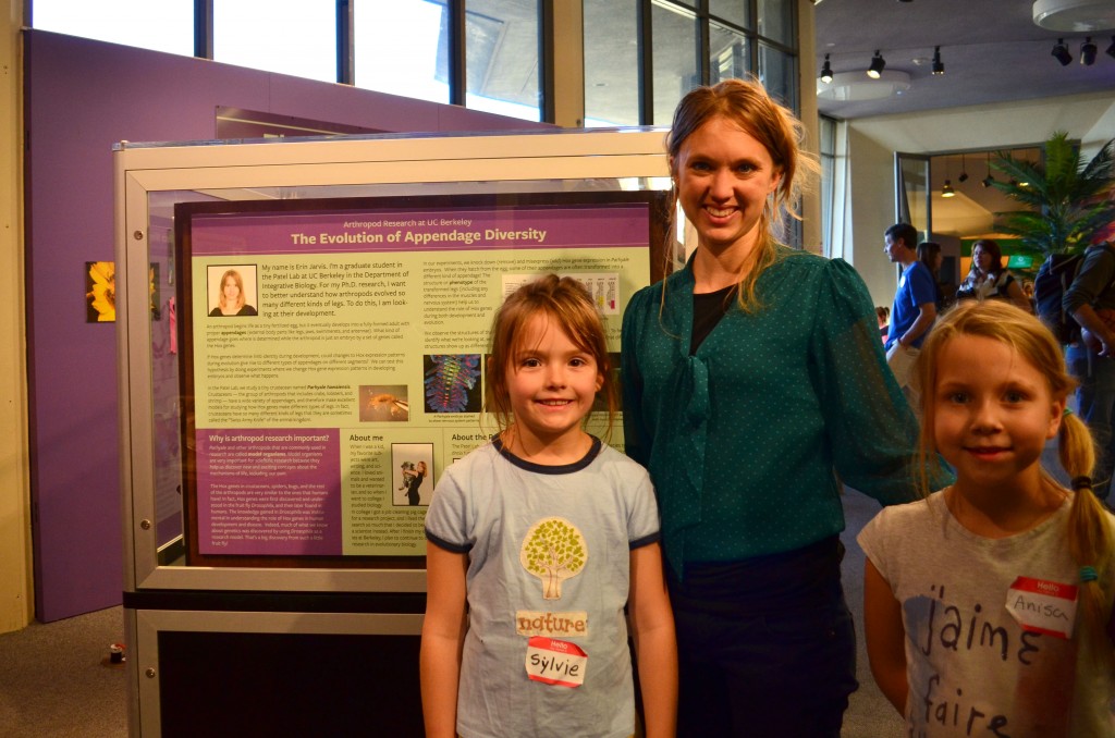 Girls from a local Brownies troupe were eager to explore Parhyale research.